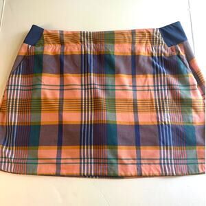NEW! Walter Hagen Peach, Blue, Pink Skort XL, 16" L Great Tennis or Golfing